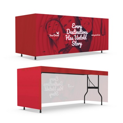 6' 3-Sided Fitted Dye Sublimated Table Cover