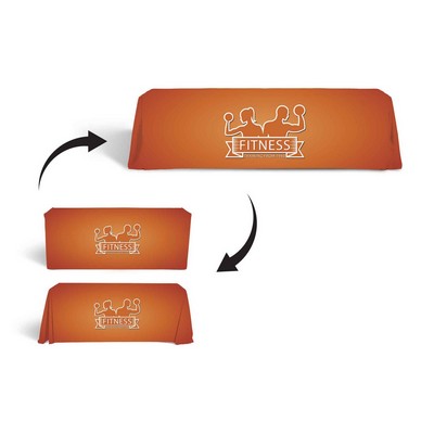 8' to 6' Convertible Economy Table Cover - 6oz Polyester w Digital Print