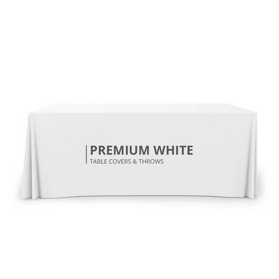 Premium White Table Cover & Throw - 3 sided (6' x 2.5')