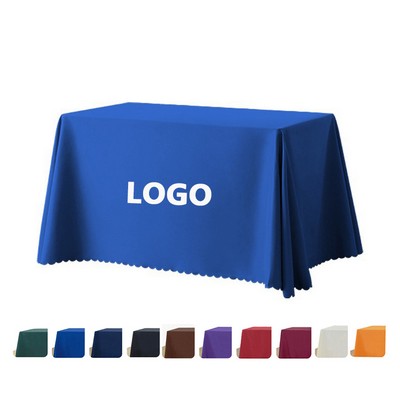 Custom Polyester Stall Tablecloths w/ Logo Printing for Conferences Exhibitions Trade Shows