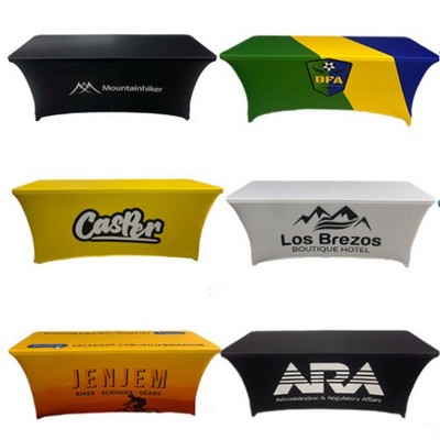 Custom Full-Print 4' Fitted Table Cover - 250GSM Stretch Fabric
