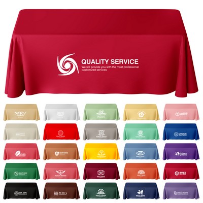 Premium 230gsm 8' Full Color Printed Warp Knitted Tablecloth (MOQ: 1)