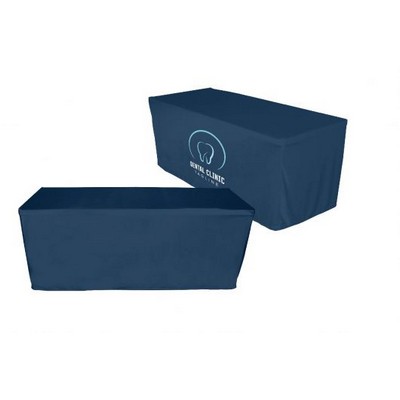 6' Fitted Economy Table Cover - 6oz Polyester w Digital Print