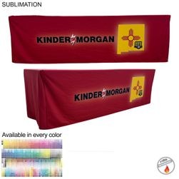 Sublimated PREMIUM Box Style Fitted Table Cloth, 8' Table, Premium Fabric, 4 sided, Closed back