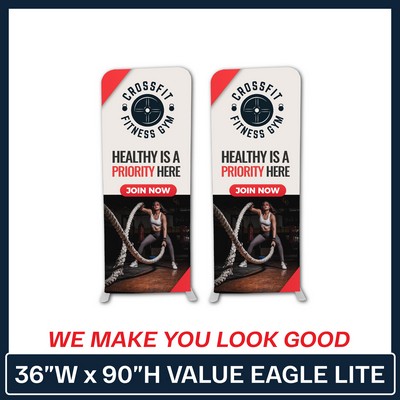 Value | 3' W x 90" H Eagle Lite | Double-Sided Graphic and Hardware Package