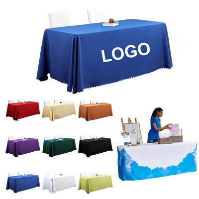 6' Custom Full Color Polyester Tablecloth
