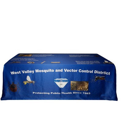 Full Color 6 Foot Flat Table Cover (128"x86")